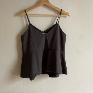 KBF Grey Peplum Camisole Top